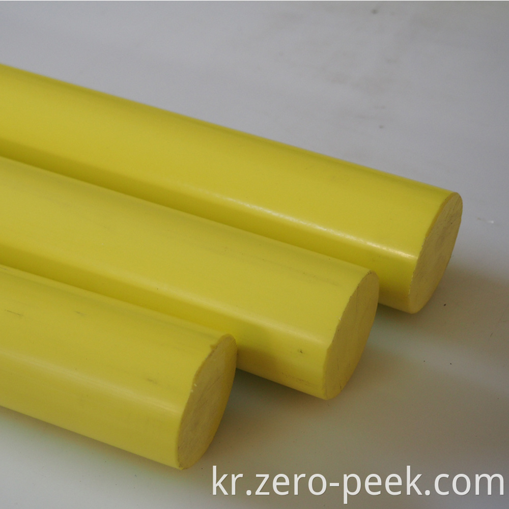 Yellow color acetal rod